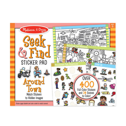 Melissa & Doug Such- und Finde-Stickerblock - Unterwegs in der Stadt