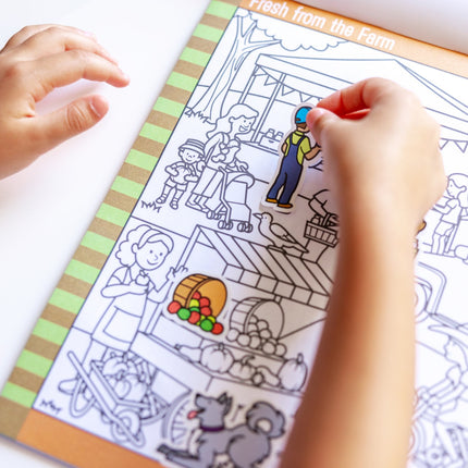 Melissa & Doug Such- und Finde-Stickerblock - Unterwegs in der Stadt
