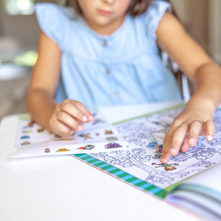 Melissa & Doug Such- und Finde-Stickerblock - Unterwegs in der Stadt