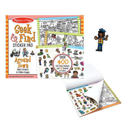 Melissa & Doug Such- und Finde-Stickerblock - Unterwegs in der Stadt