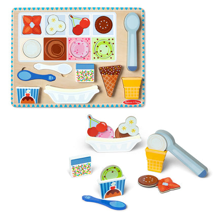 Melissa & Doug Hölzernes Magnet-Eis-Puzzle & Spielset