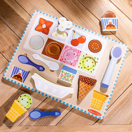 Melissa & Doug Hölzernes Magnet-Eis-Puzzle & Spielset