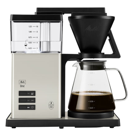 Melitta One Filter Coffee Maker for 10 Cups with 1x4 Filter, Cream White, 1525 W