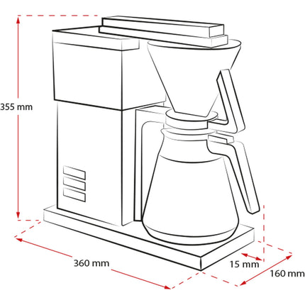 Melitta One Therm Filter Coffee Maker with Thermal Jug, Stainless Steel