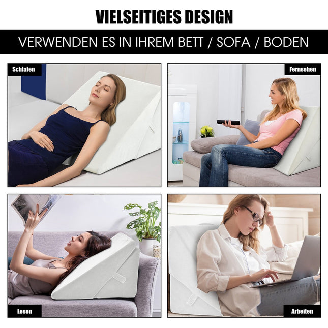 Memory Foam Keilkissen – 7-in-1 Ergonomische Unterstützung