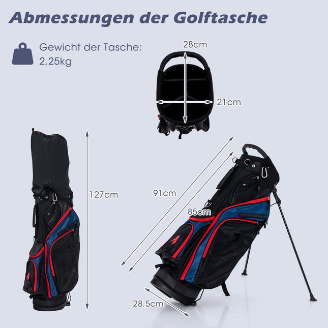 11-teiliges Golfschlägerset für Herren, Rechtshänder mit Regenhaube