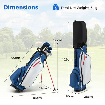 Men's 9-Piece Golf Club Set with Stand Bag, 460cc Driver