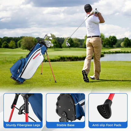 Men's 9-Piece Golf Club Set with Stand Bag, 460cc Driver
