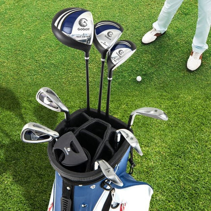 Men's 9-Piece Golf Club Set with Stand Bag, 460cc Driver