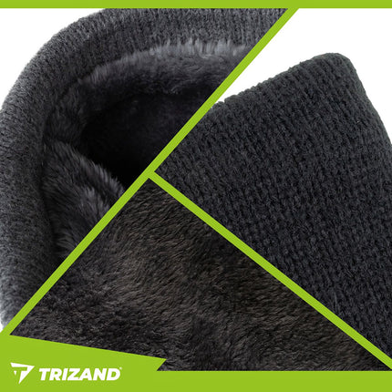 Men's Black Scarf, Universal Size, Warm Polyester