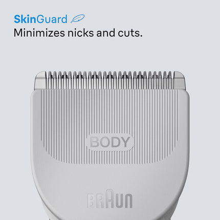 Herren-Bodygroomer mit SkinGuard, wasserdicht, 80 Min. Akkulaufzeit