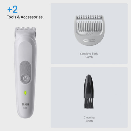 Herren-Bodygroomer mit SkinGuard, wasserdicht, 80 Min. Akkulaufzeit