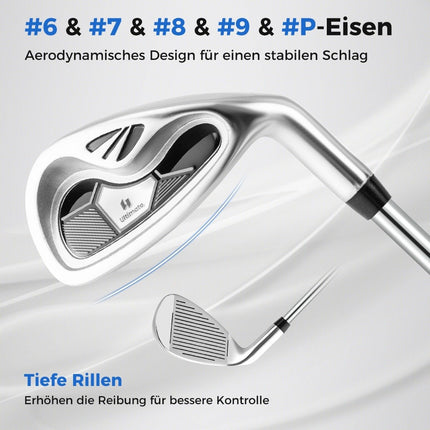 Komplettes Golfschläger-Set für Herren, 10-teilig, Rechtshänder
