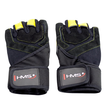 Herren Fitness Handschuhe, Schwarz-Gelb, Größe L