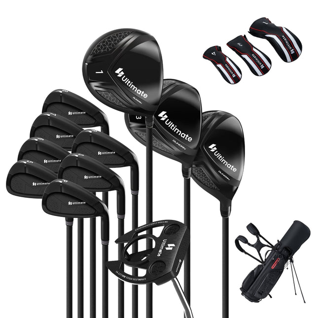 Golfclubset voor rechtshandige heren met standtas