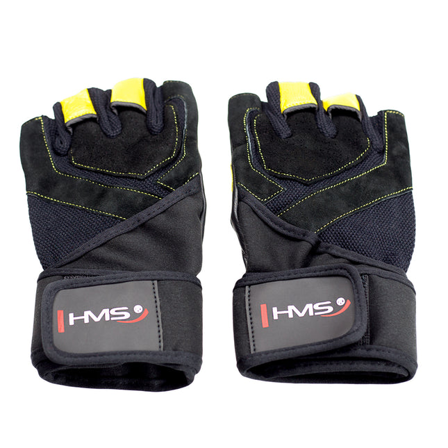 Herren XL Fitness Handschuhe, Schwarz/Gelb