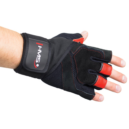 Herren XXL Fitnesshandschuhe, Schwarz/Rot