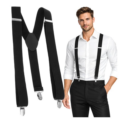 Herren Hosenträger Y-Form, breit 3,5 cm, verstellbar