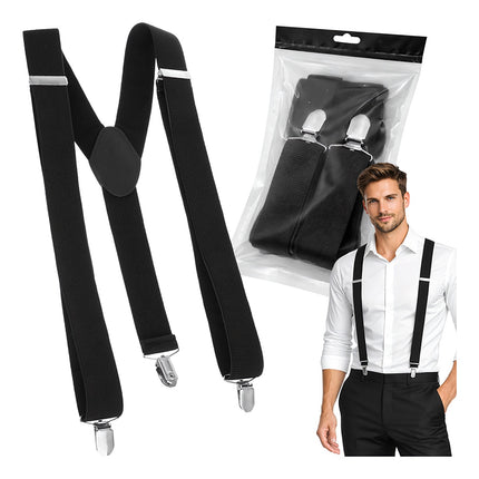 Herren Hosenträger Y-Form, breit 3,5 cm, verstellbar