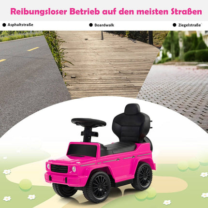 Mercedes Benz 3-in-1 Kids Ride-On Car with Canopy, Pink