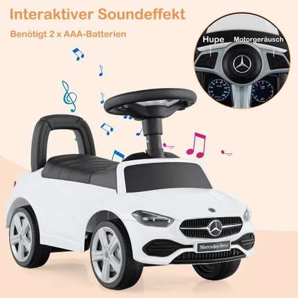 Mercedes-Benz Rutscherauto mit Lenkrad, Weiß