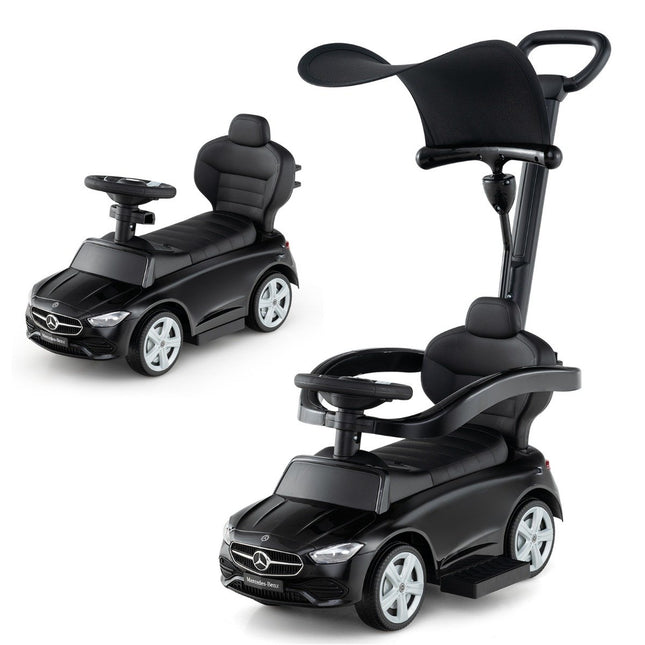 Mercedes-Benz Rutscherauto 3-in-1 Rutschfahrzeug mit Schiebegriff Rutschauto für Kinder ab 1 Jahr Schwarz