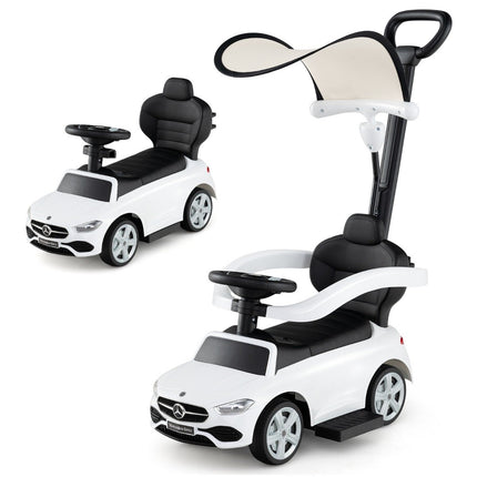 Mercedes-Benz Rutschauto 3-in-1 Rutschfahrzeug mit Schiebegriff Rutschauto für Kinder ab 1 Jahr weiß