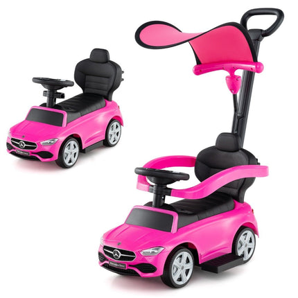 Mercedes-Benz ride-on car 3-in-1 ride-on vehicle with push handle ride-on car for children from 1 year old pink