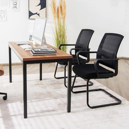 Netz-Bürostuhl mit Rückenlehne belastbar bis 136kg 60 x 54,5 x 94 cm schwarz