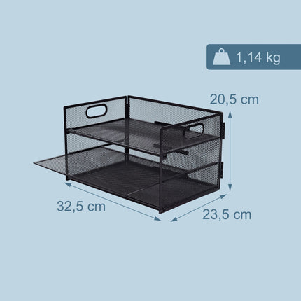 Dokumentenablage aus Metall, 3 Fächer, stapelbar