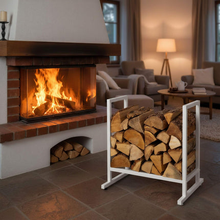 Metal Firewood Rack – Sturdy Iron Log Holder