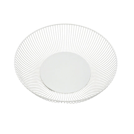 Metal Fruit Bowl, Lattice Design, Semi-Spherical Shape