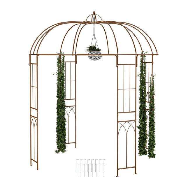 Gartenlaubenpavillon aus Metall – Vogelkäfig-Form, freistehend