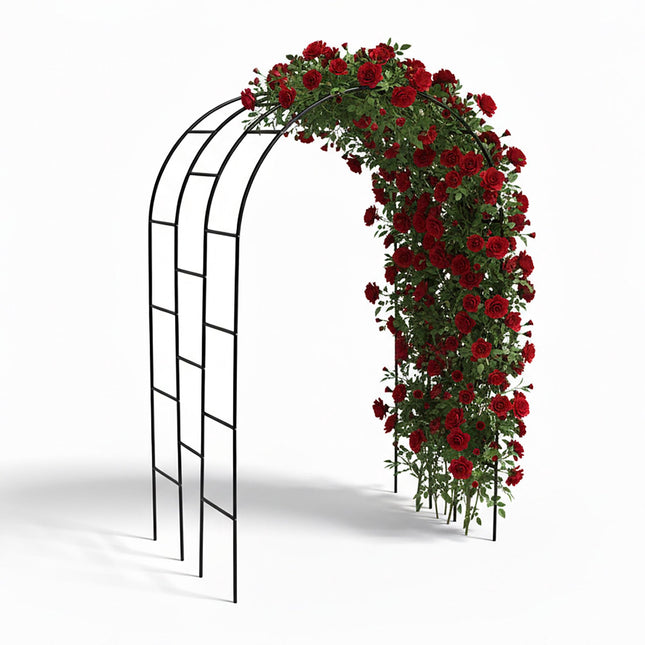 Metall-Gartenbogen für Kletterpflanzen, Dreifach-Bogen-Design