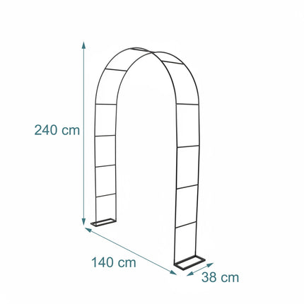 Metall-Gartenbogen mit Ständer für Kletterpflanzen