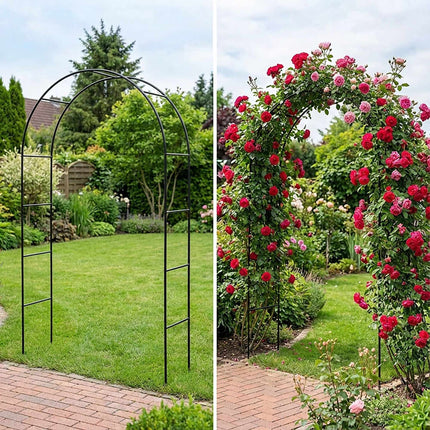 Metall-Gartenbogen mit Ständer für Kletterpflanzen