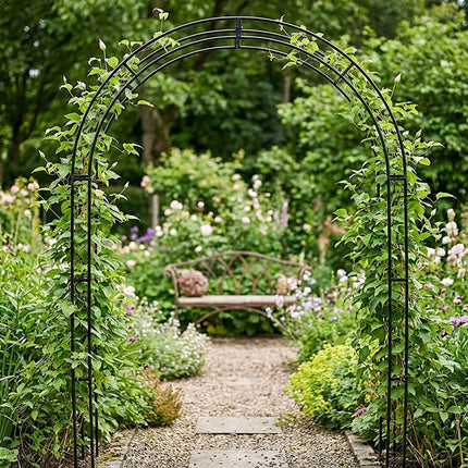 Metall-Gartenbogen mit Ständer für Kletterpflanzen