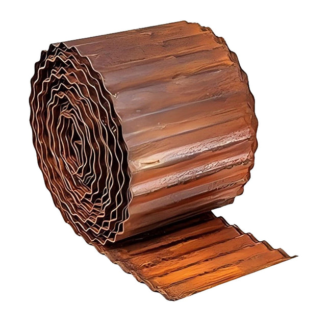 Metall-Gartenbeeteinfassung, Rost-Optik, Unkrautvlies