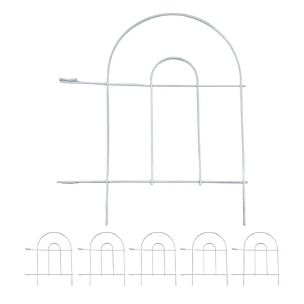 Metal Garden Edging, 6-Piece, Classic Arch Design