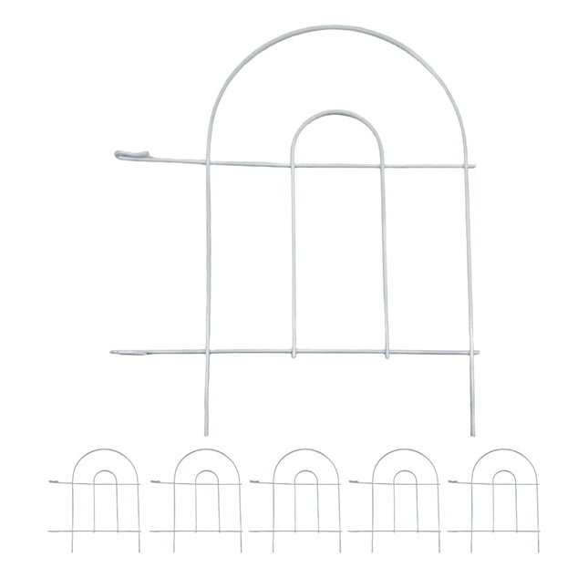 Metall-Beeteinfassung, 6-teilig, klassisches Bogendesign