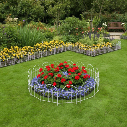 Metal Garden Edging, 6-Piece, Classic Arch Design
