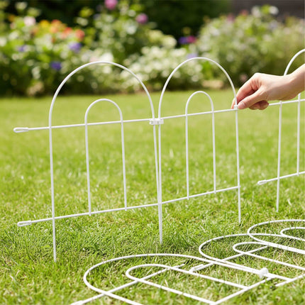Metal Garden Edging, 6-Piece, Classic Arch Design