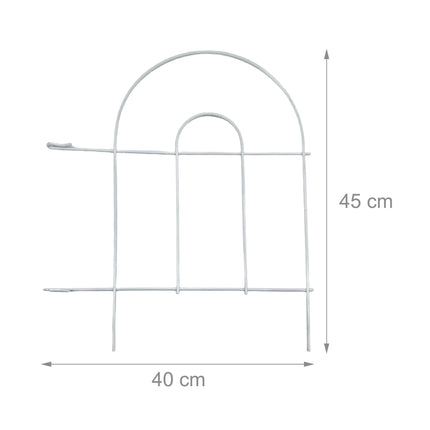 Metal Garden Edging, 6-Piece, Classic Arch Design