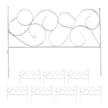 Metallrasenkante, 8-teilig, Jugendstil-Design