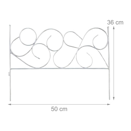 Metallrasenkante, 8-teilig, Jugendstil-Design