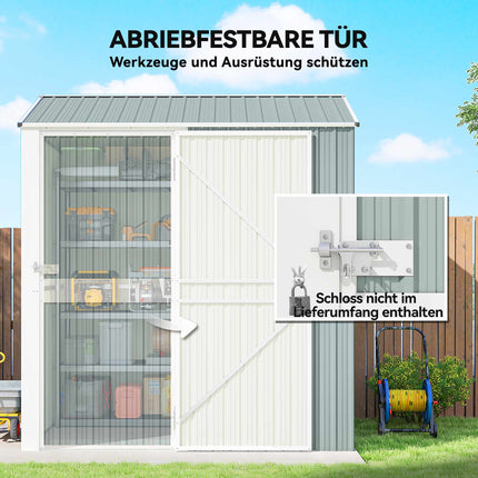 Metall-Gartenhaus, verzinkter Stahl, belüftetes Dach