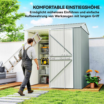 Metall-Gartenhaus, verzinkter Stahl, belüftetes Dach