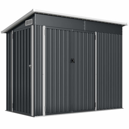 Metal Garden Shed with Double Doors, Lockable, Steel