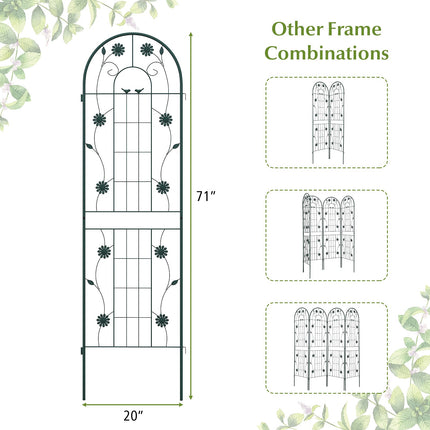 Metall-Gartenspalier 2er-Pack, 180 x 50 cm, Rostfrei