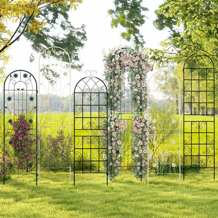 Metall-Gartenspalier 2er-Pack, 180 x 50 cm, Rostfrei